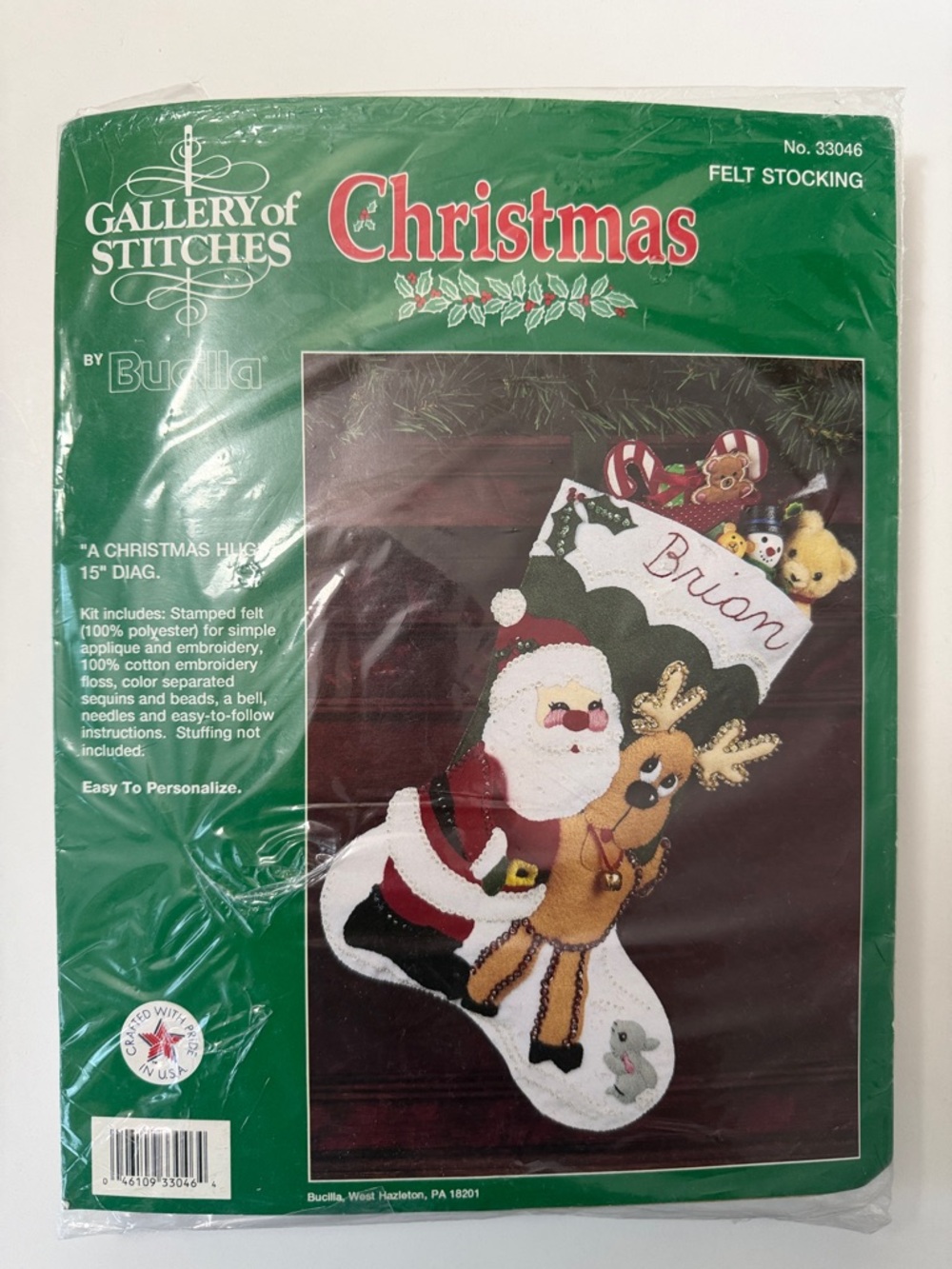 Bucilla Christmas hug Felt Stocking Kit
